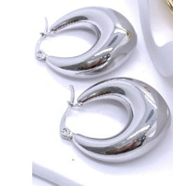 1 Pair Ig Style U Shape Plating Stainless Steel Earrings