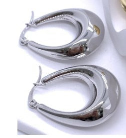 1 Pair Ig Style U Shape Plating Stainless Steel Earrings