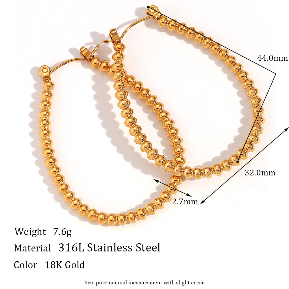 1 Pair Basic Vintage Style Classic Style Sun Plating Inlay Stainless Steel Rhinestones 18k Gold Plated Drop Earrings