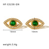 1 Pair Simple Style Round Heart Shape Inlay Titanium Steel Zircon Drop Earrings