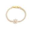 Ig Style Shiny Heart Shape Flower Bow Knot Copper Plating Inlay Zircon Bracelets