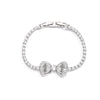 Ig Style Shiny Heart Shape Flower Bow Knot Copper Plating Inlay Zircon Bracelets