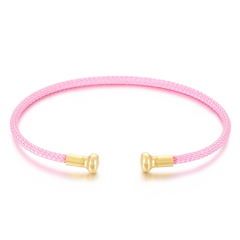 Simple Style Solid Color Stainless Steel 18k Gold Plated Bangle