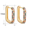 1 Pair Ig Style Solid Color Inlay Alloy Rhinestones Earrings