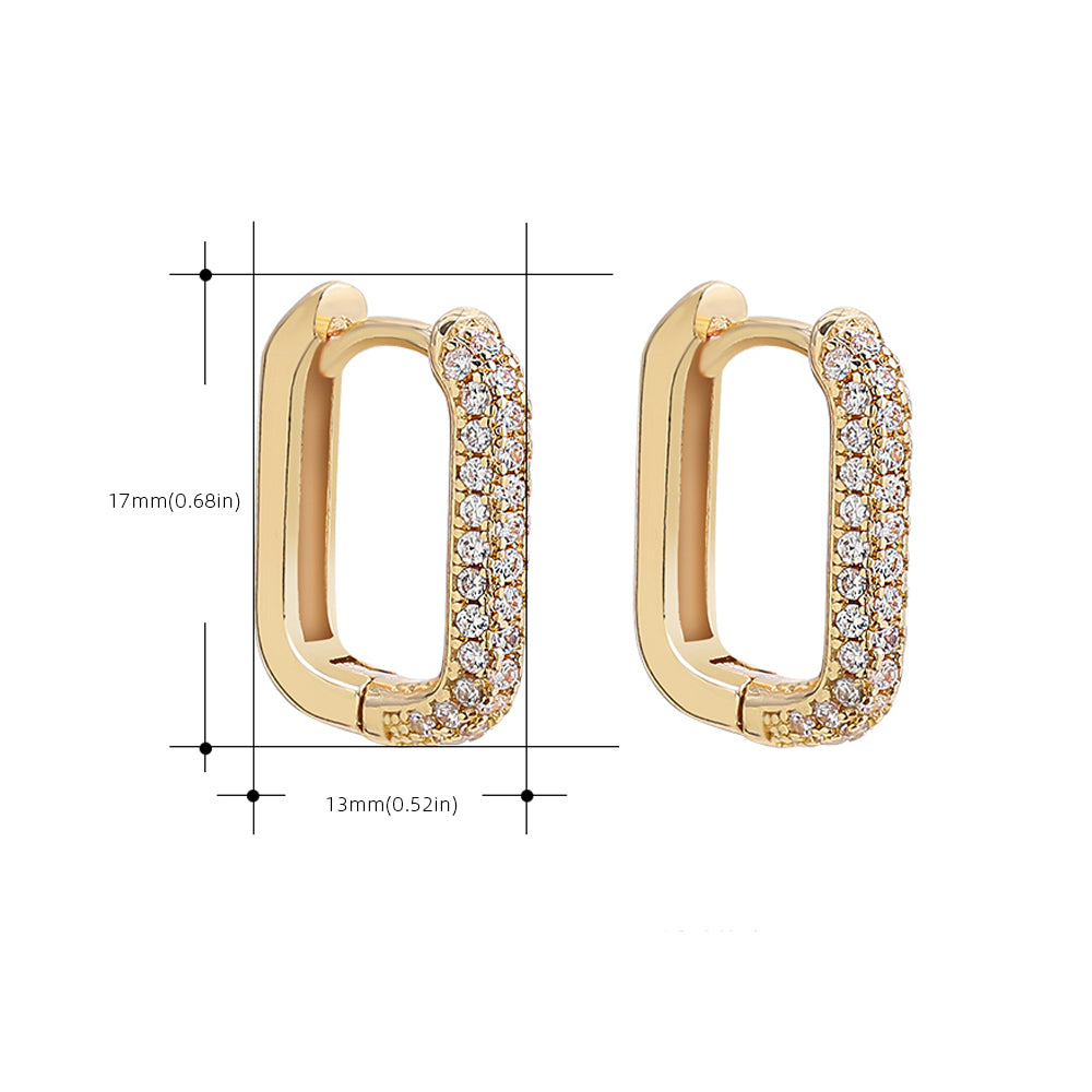 1 Pair Ig Style Solid Color Inlay Alloy Rhinestones Earrings