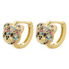 1 Pair Elegant Shiny Bear Plating Inlay Copper Zircon 18k Gold Plated Earrings