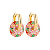 1 Pair Vintage Style Geometric Flower Enamel Alloy Earrings