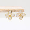 1 Pair Luxurious Sweet Artistic Petal Enamel Three-dimensional Alloy Ear Studs