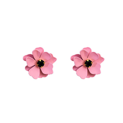 1 Pair Vintage Style Simple Style Roman Style Flower Alloy Ear Studs