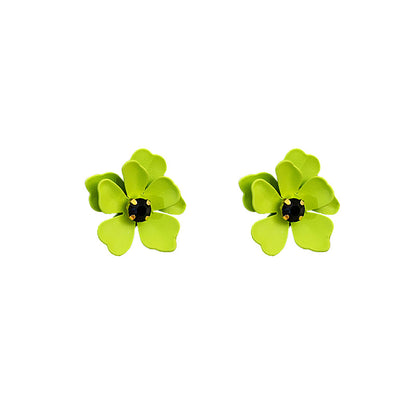 1 Pair Vintage Style Simple Style Roman Style Flower Alloy Ear Studs