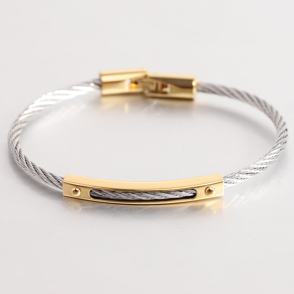 Basic Solid Color Stainless Steel Bangle In Bulk