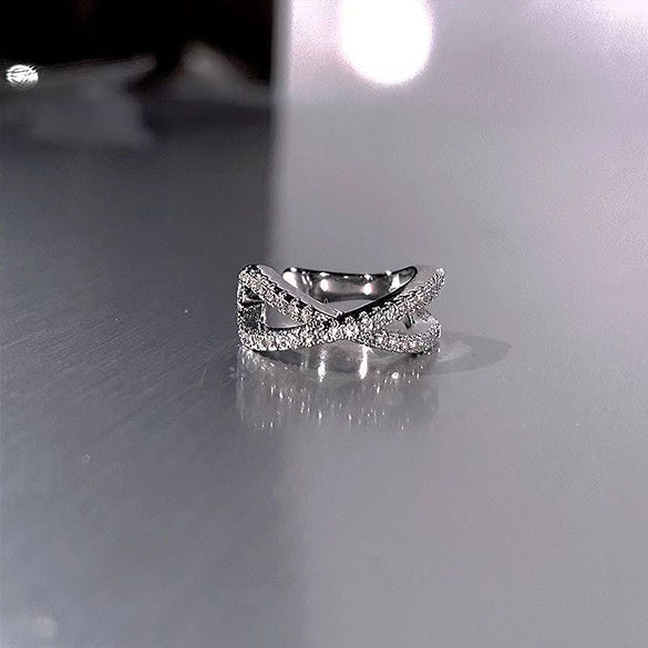 1 Piece Lady Heart Shape Plating Inlay Alloy Rhinestones Ear Cuffs