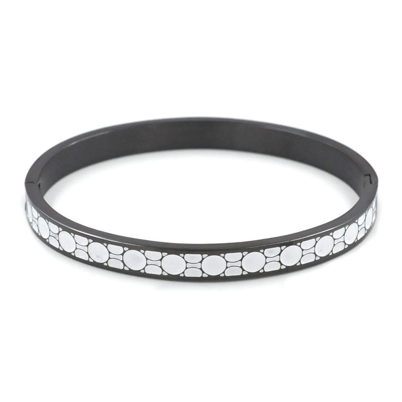 Streetwear Round Stainless Steel Bangle In Bulk