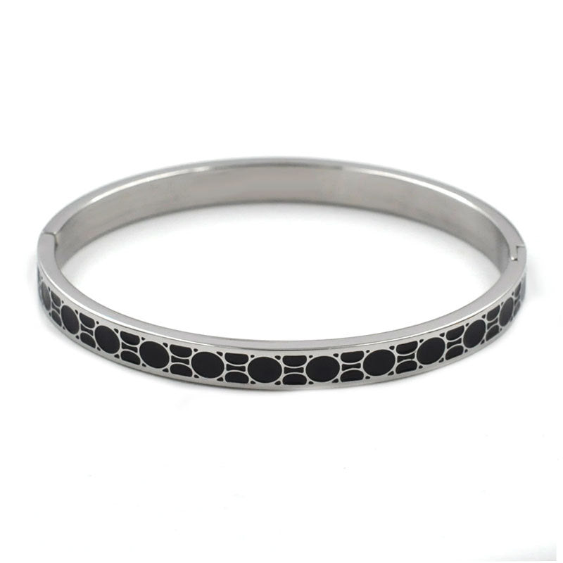 Streetwear Round Stainless Steel Bangle In Bulk