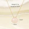 304 Stainless Steel Natural Stone 14K Gold Plated Classic Style Plating Water Droplets Pendant Necklace