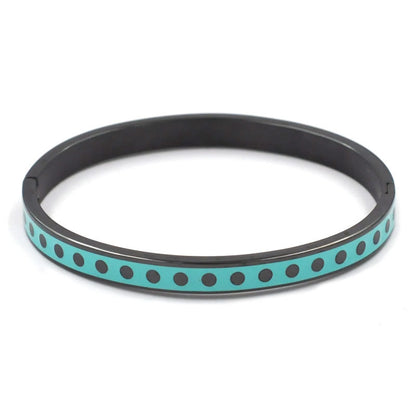 Streetwear Round Dots Stainless Steel Bangle In Bulk