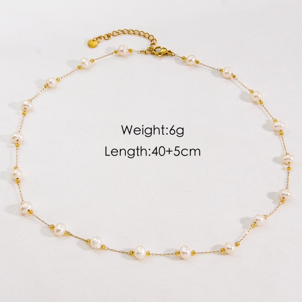 Wholesale Simple Style Solid Color Stainless Steel Bracelets Anklet Necklace