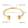 Casual Streetwear Geometric Stainless Steel Plating 18k Gold Plated Bangle