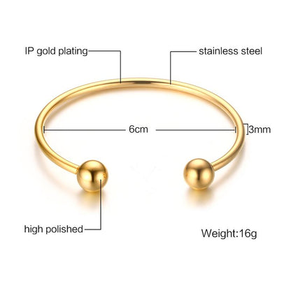 Casual Streetwear Geometric Stainless Steel Plating 18k Gold Plated Bangle