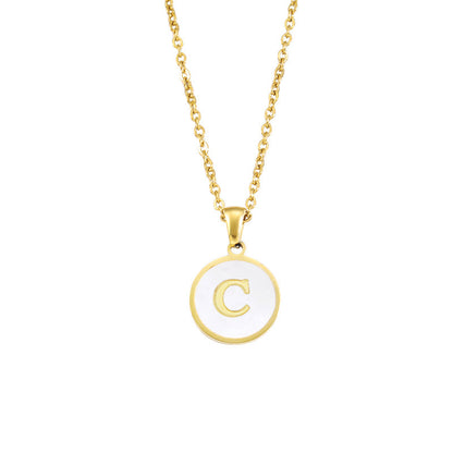 Hip-hop Letter Alloy Metal Plating Gold Plated Women's Pendant Necklace