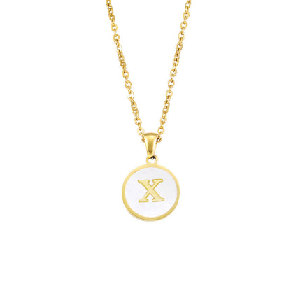 Hip-hop Letter Alloy Metal Plating Gold Plated Women's Pendant Necklace