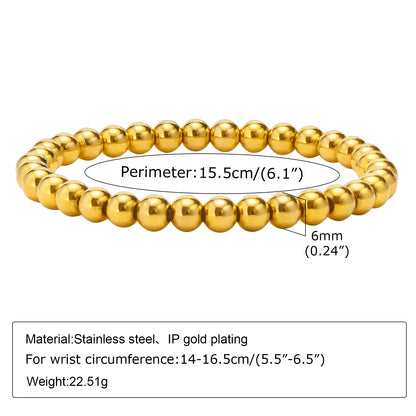 Casual Streetwear Letter Stainless Steel Plating 18k Gold Plated Bracelets