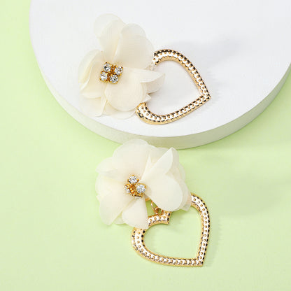 1 Pair Retro Flower Metal Plating Women's Drop Earrings