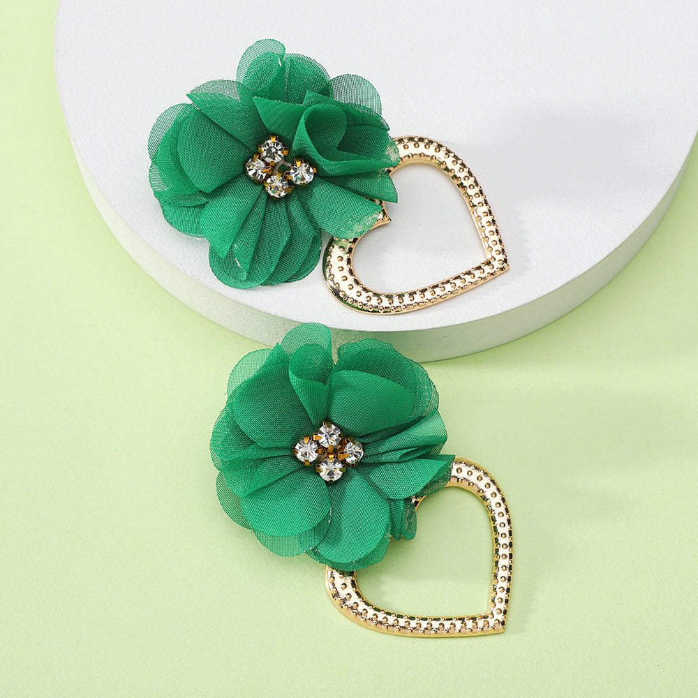 1 Pair Retro Flower Metal Plating Women's Drop Earrings