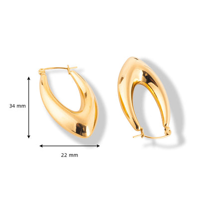 1 Pair Retro U Shape Plating Stainless Steel Gold Plated Earrings