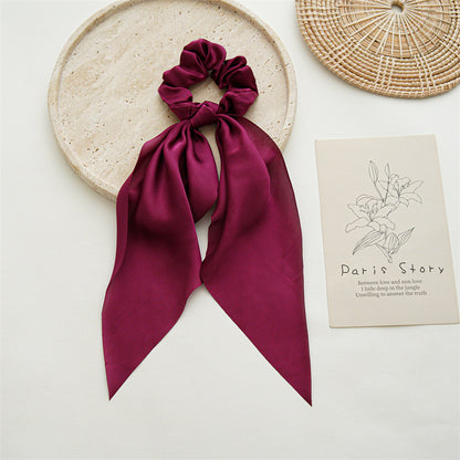 Lady Solid Color Cloth Handmade Hair Tie