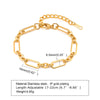 Ig Style Solid Color Stainless Steel Plating 18k Gold Plated Bracelets