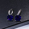 1 Pair Sweet Simple Style Shiny Square Heart Shape Rectangle Inlay Copper Zircon Drop Earrings