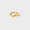 Ig Style Nordic Style French Style Solid Color Stainless Steel Plating 18k Gold Plated Open Rings