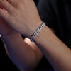 Simple Style Solid Color Sterling Silver Inlay Moissanite Bracelets