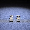 Simple Style Rhombus Sterling Silver Inlay Moissanite Zircon Ear Studs