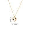 Simple Style Cartoon Character Heart Shape Bow Knot Copper Inlay Zircon Pendant Necklace