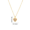 Simple Style Cartoon Character Heart Shape Bow Knot Copper Inlay Zircon Pendant Necklace