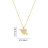 Simple Style Cartoon Character Heart Shape Bow Knot Copper Inlay Zircon Pendant Necklace