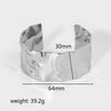 Ig Style Retro C Shape Solid Color Stainless Steel Irregular Plating 18k Gold Plated Bangle