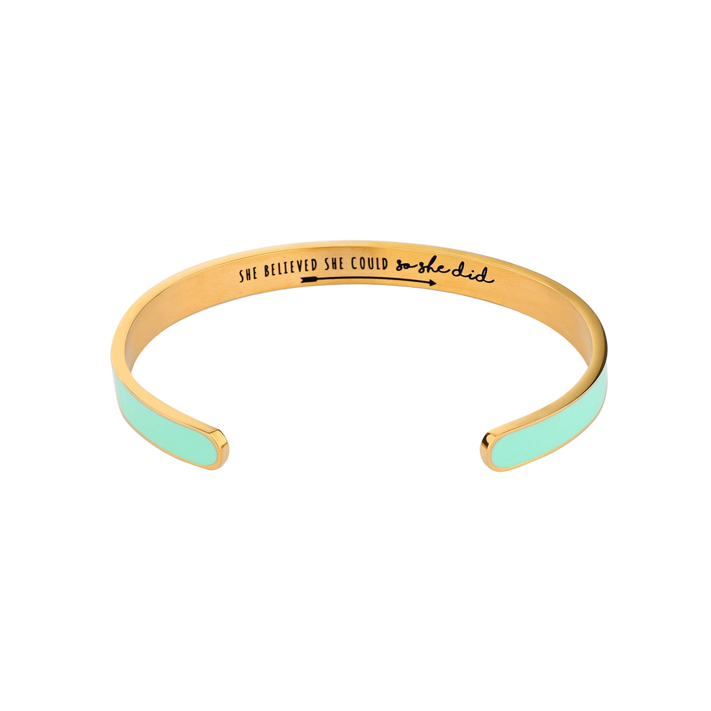 Casual Classic Style Geometric Stainless Steel Epoxy Plating Gold Plated Bangle