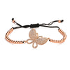 Ethnic Style Devil's Eye Butterfly Copper Zircon Bracelets In Bulk