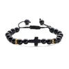 Ethnic Style Cross Natural Stone Beaded Bracelets