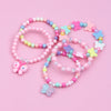 Cute Handmade Sweet Butterfly Arylic Resin Beaded Handmade Girl'S Bracelets