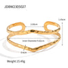 Lady Modern Style Classic Style Solid Color Stainless Steel 18k Gold Plated Bangle In Bulk