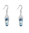 Jewelry Two-piece Small Slippers Inlaid Crystal Pendant Women's Necklace Earrings