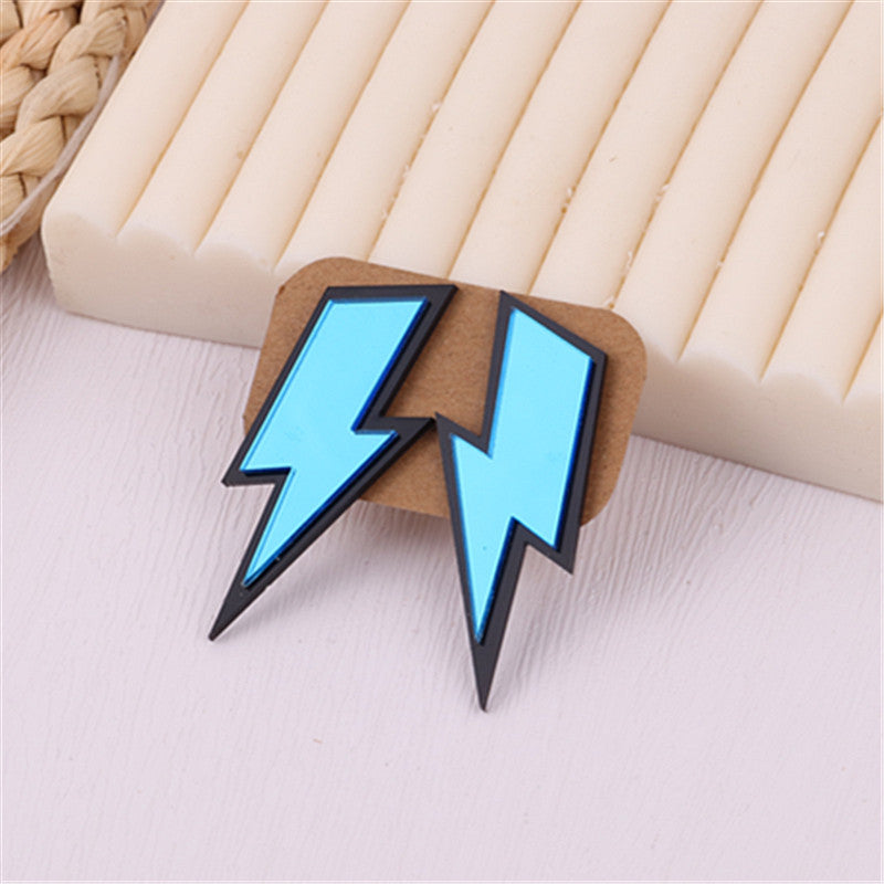 1 Pair Ig Style Lightning Arylic Ear Studs