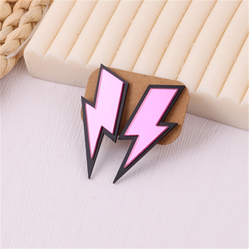 1 Pair Ig Style Lightning Arylic Ear Studs