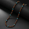 Vacation Geometric Turquoise Coconut Shell Beaded Men's Necklace