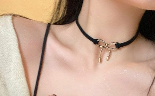 Simple Style Heart Shape Flower Bow Knot Alloy Patchwork Women's Choker