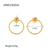 Wholesale Jewelry Casual Classic Style Geometric 304 Stainless Steel Plating Rings Earrings Necklace